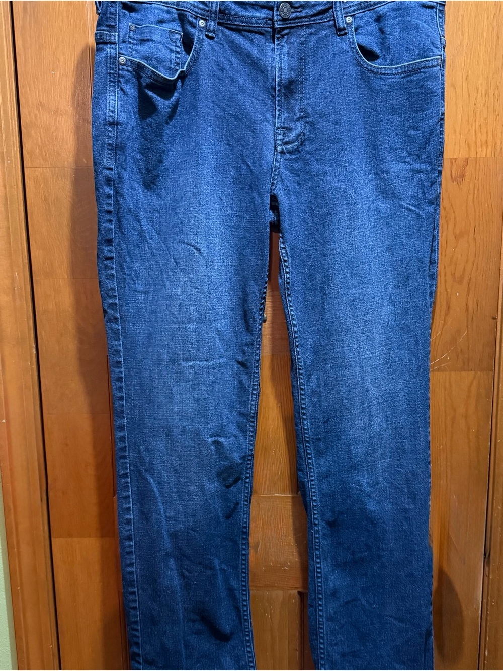 Buffalo David Bitton Men’s Straight Stretch Jeans - Dark Indigo  Blue